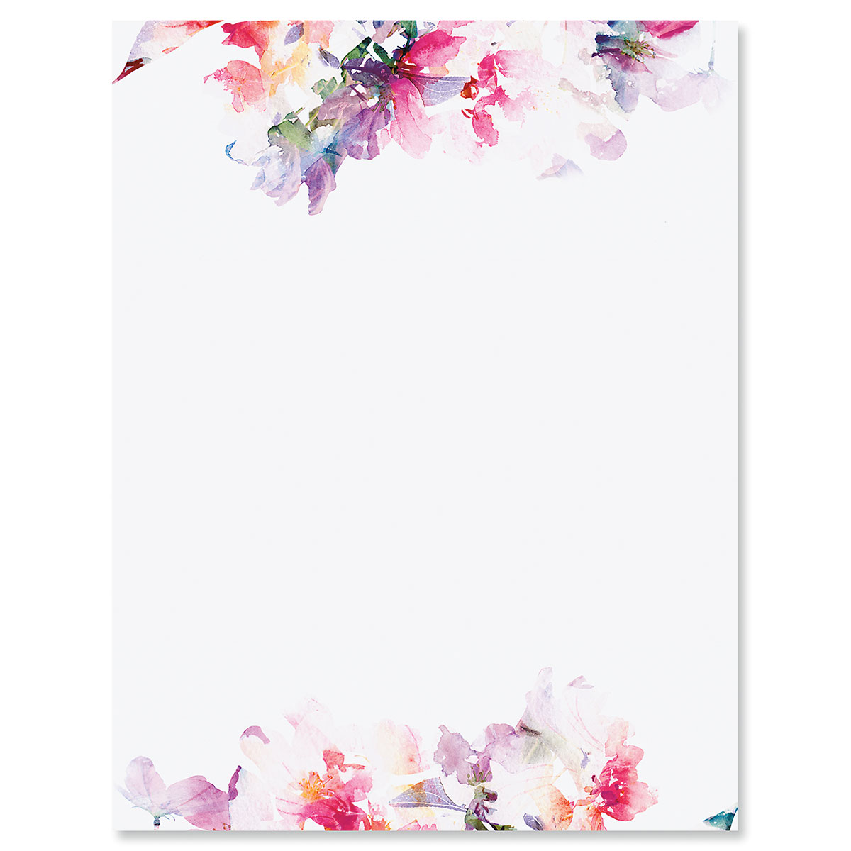 Image of Brushed Floral Letter Papers