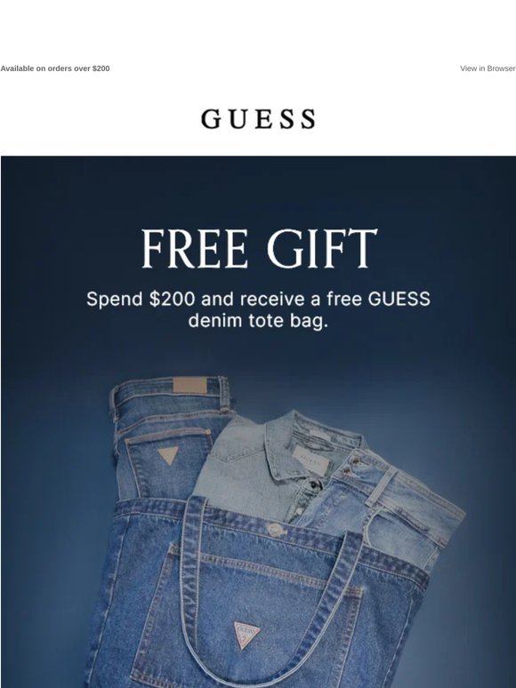 Gift With Purchase: Denim Tote Bag