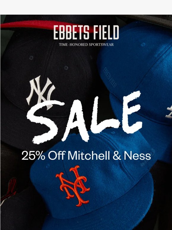25% off MLB with Mitchell & Ness