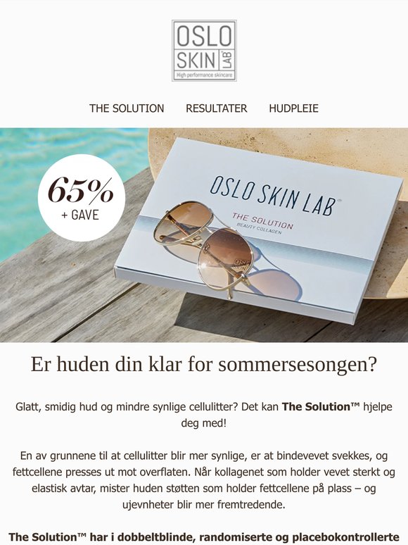 Glattere sommerhud og  65% rabatt på The Solution!