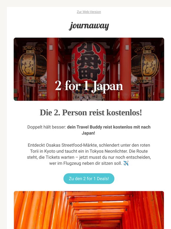 2 for 1 Japan: ab 1.999 € 🏯