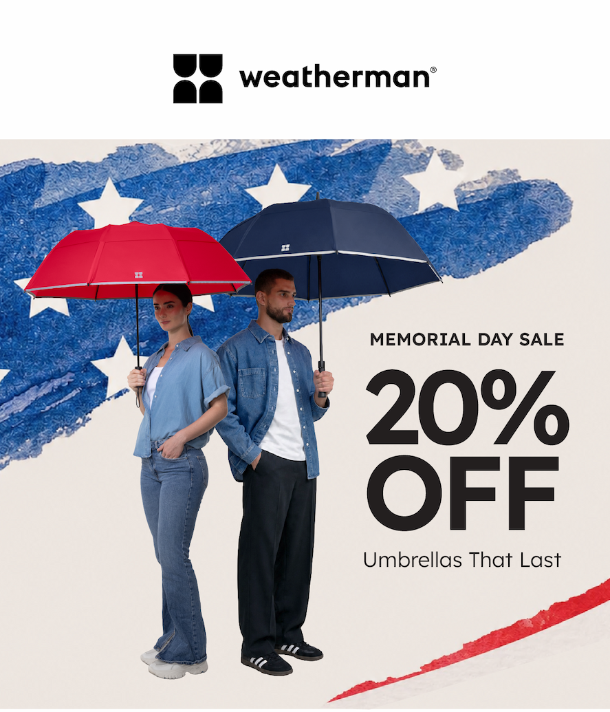 Memorial Day Sale: 20% OFF Umbrellas
