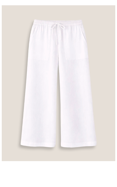 Melrose Double Cheesecloth Wide Leg Trousers