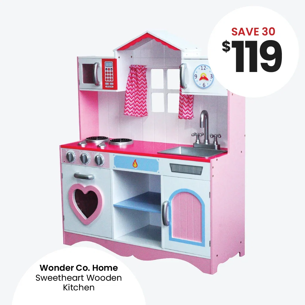 SWEETHEART WOODEN PLAY KITCHEN