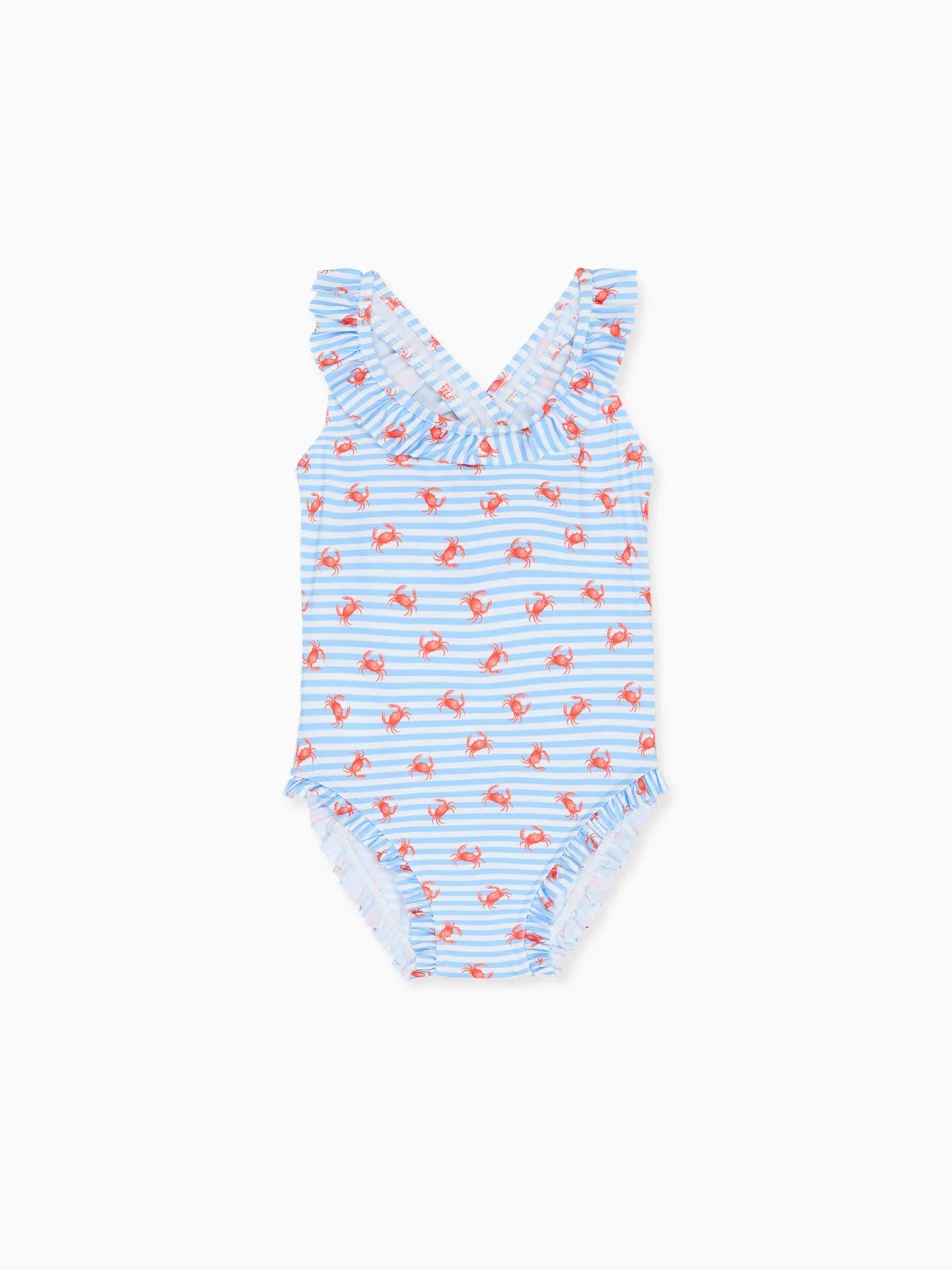 Image of Blue Stripe Caranjo Girl Swimsuit