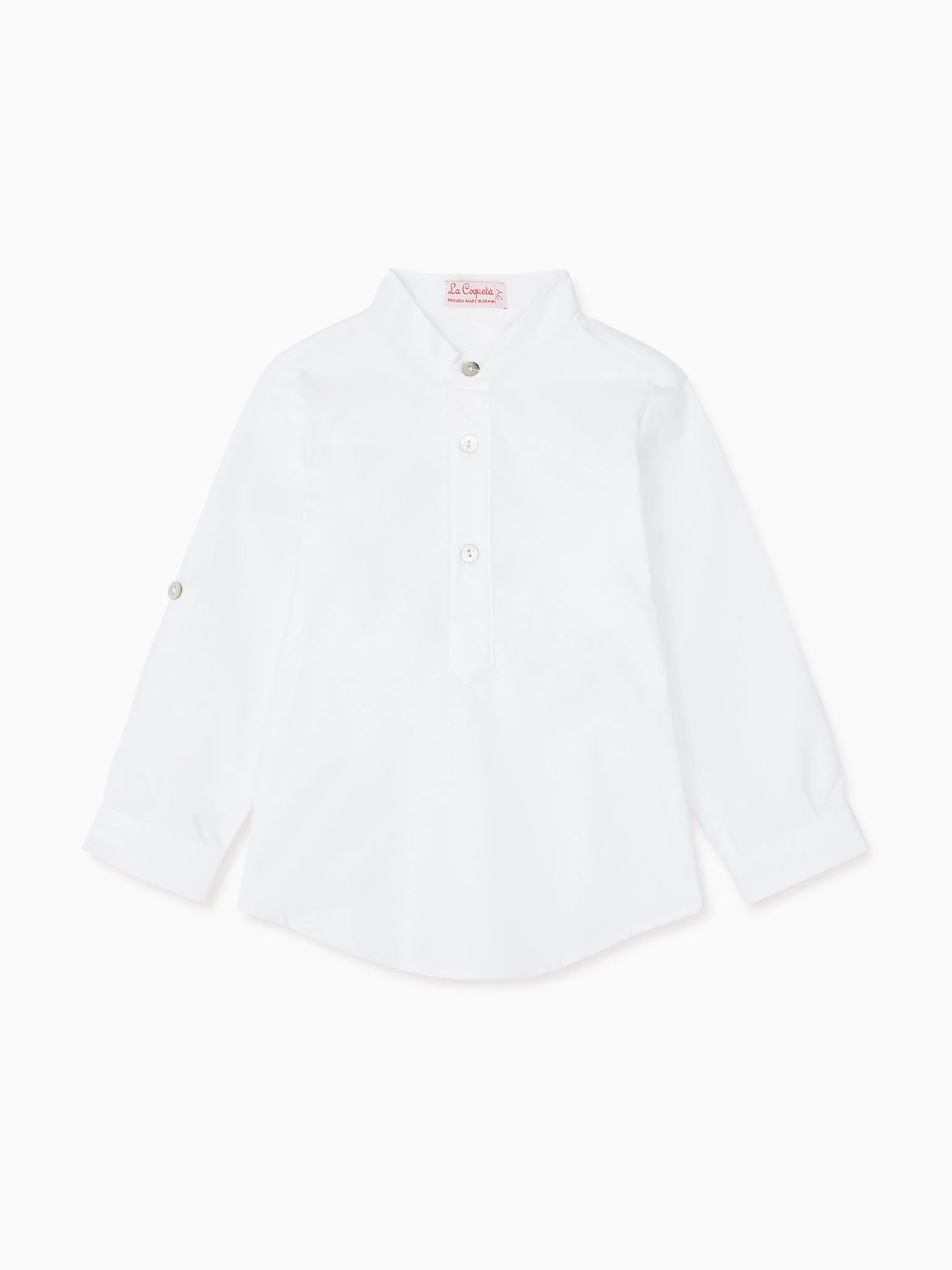 Image of White Jazmin Linen Mix Boy Shirt