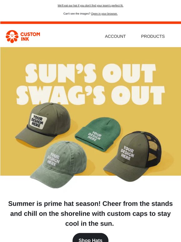Customize hats for your summer crew