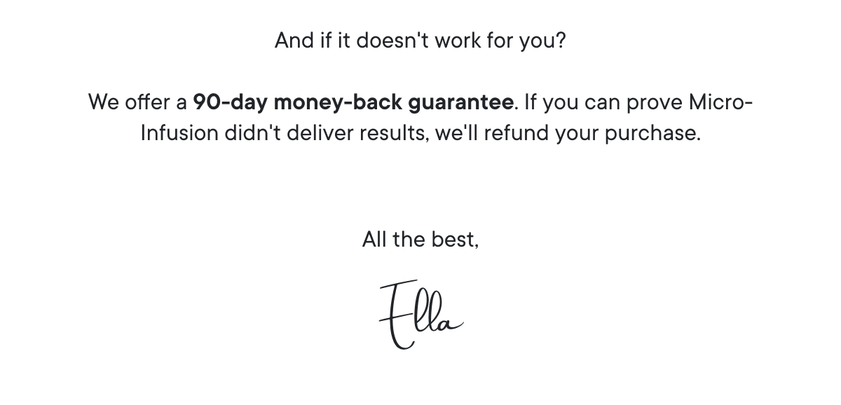 And if it doesn't work for you? We offer a 90-day money-back guarantee.