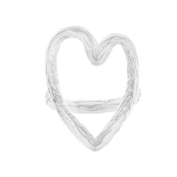 Sterling Silver Open Heart Ring