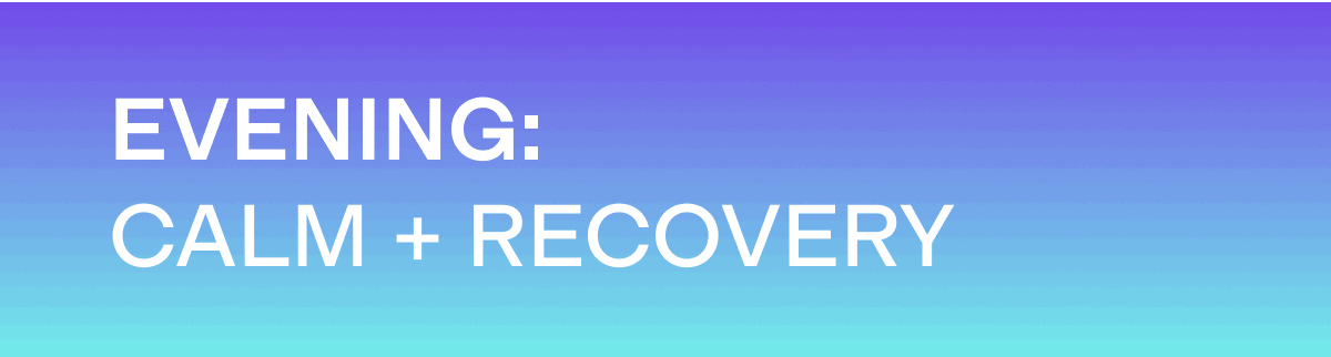 EVENING: CALM + RECOVERY