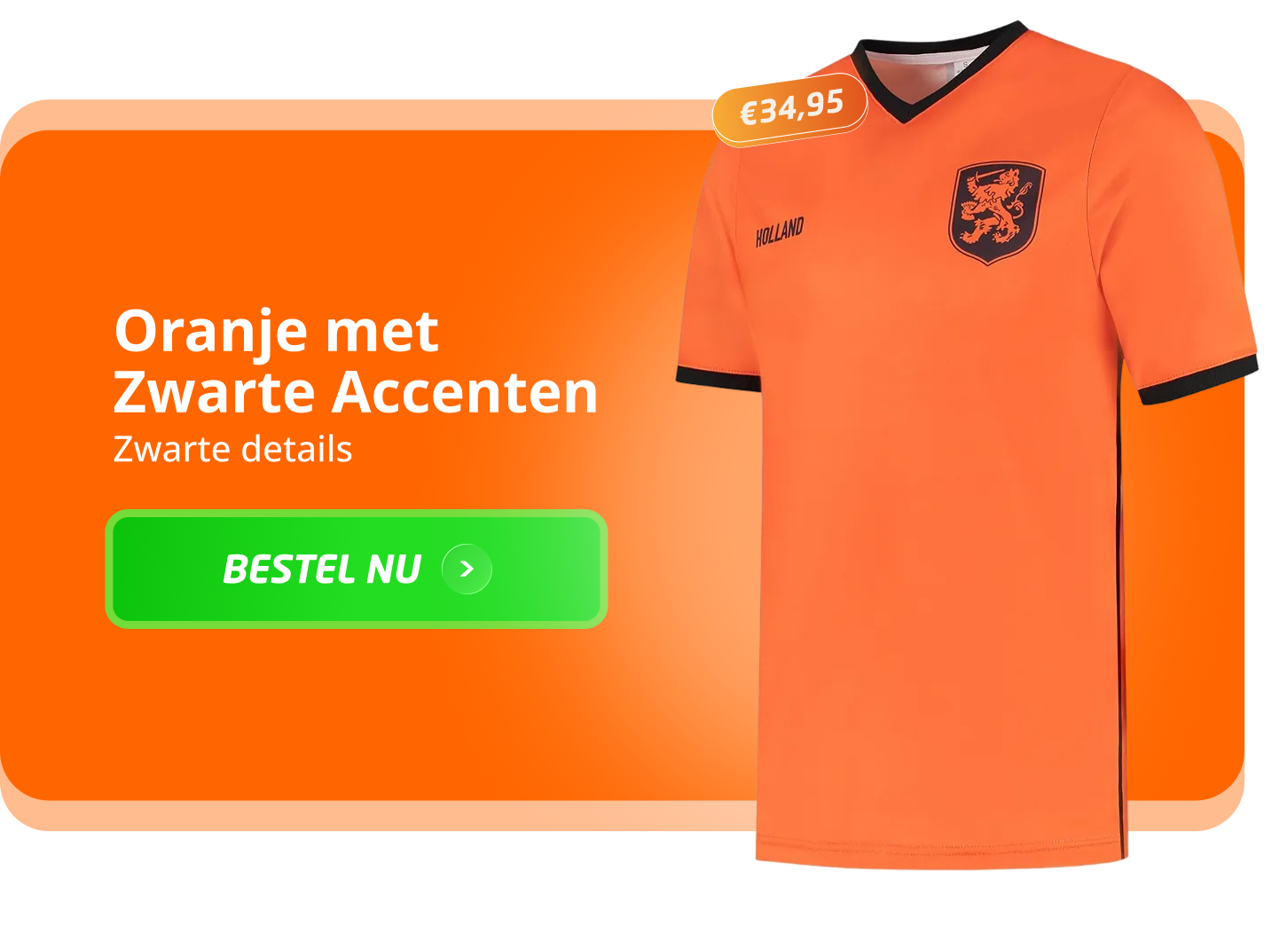 Oranje met Zwarte Accenten Zwarte details