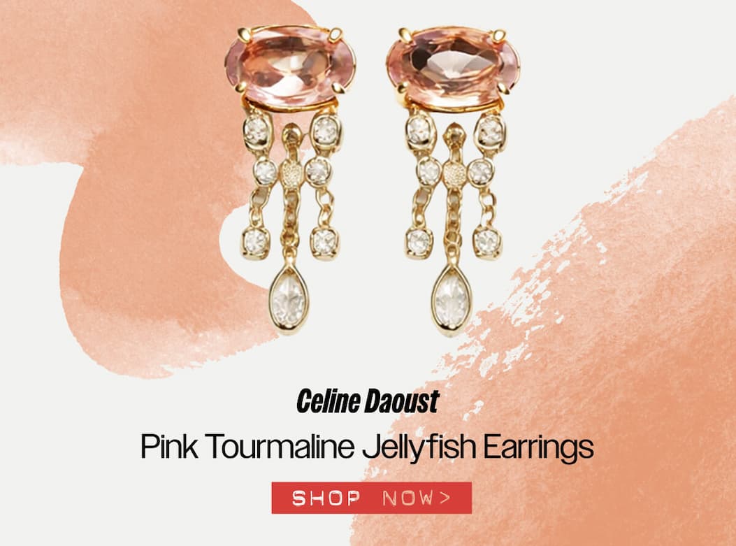 Celine Daoust Pink Tourmaline Jellyfish Earrings - Shop Now