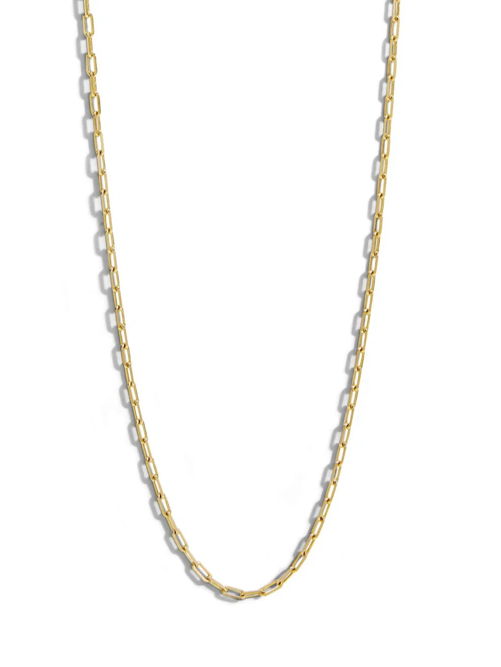Image of Long Link Chain Yellow Gold Necklace