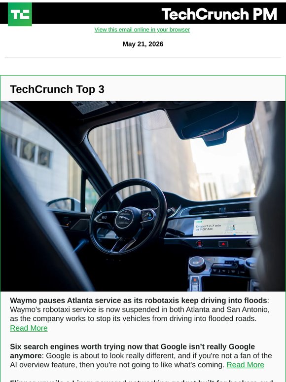 Waymo pauses Atlanta service as its robotaxis keep driving into floods