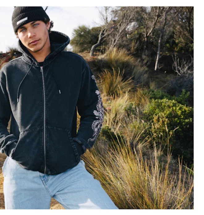 DIE BY THE STONE ZIP UP HOODIE