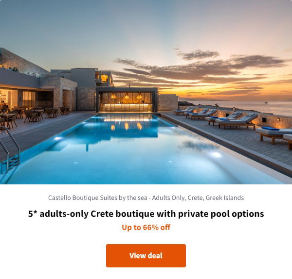 5* adults-only Crete boutique with private pool options