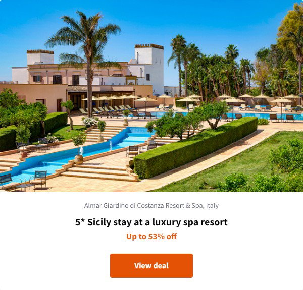 5* Sicily stay at a luxury spa resort