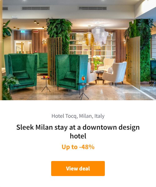 Sleek Milan stay at a downtown design hotel