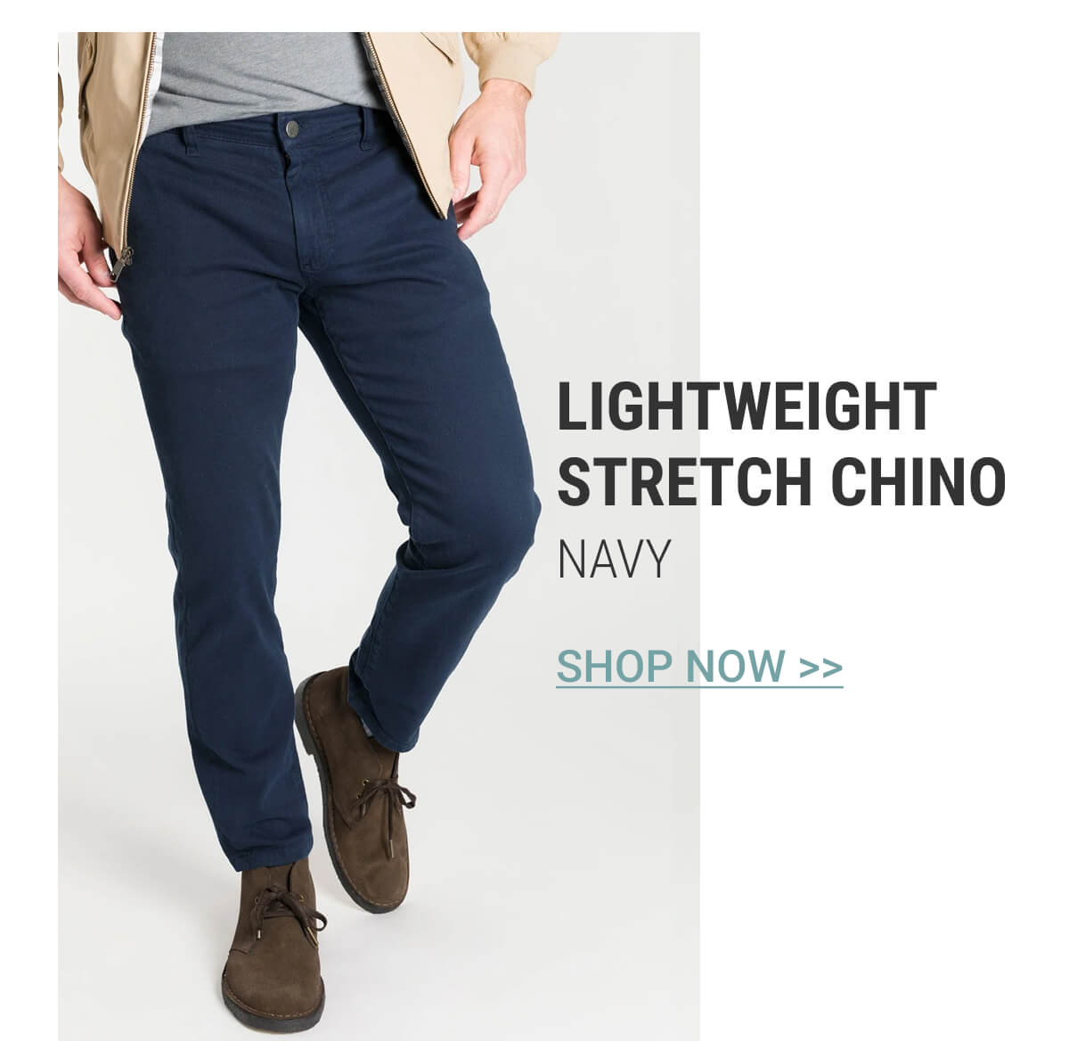 Navy Lightweight Stretch Chino