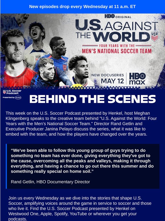 Behind the scenes of 'U.S. Against the World'