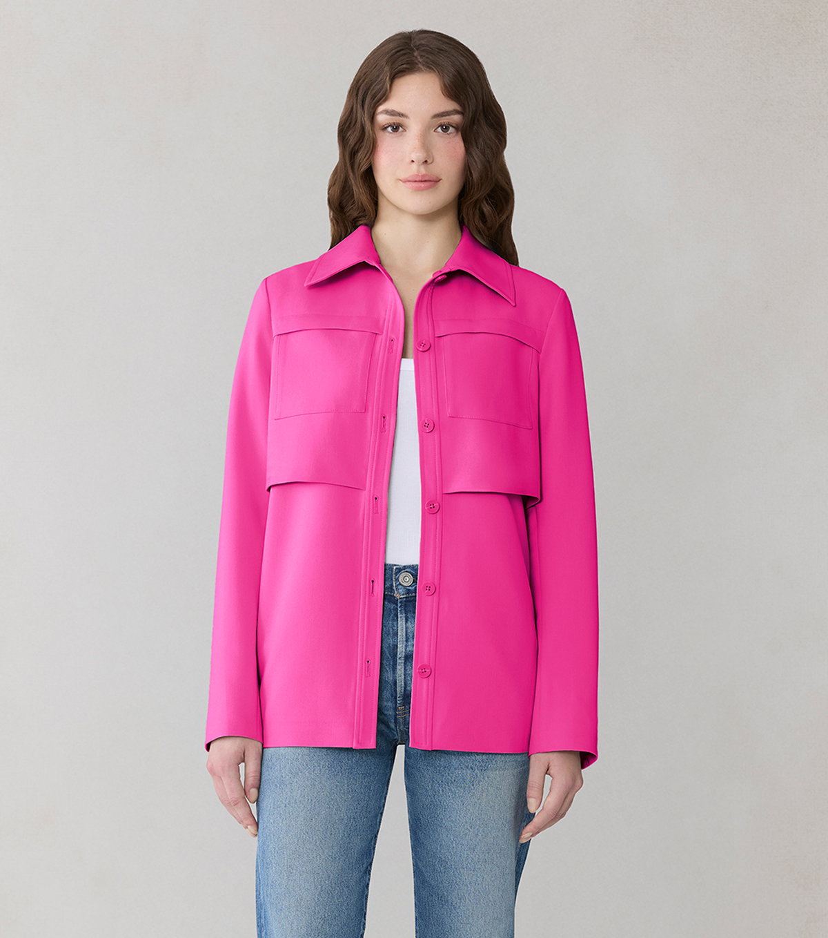 HAISLEY Safari Jacket in Stretch Cross-Hatch