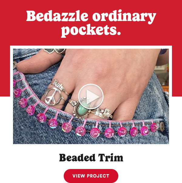 Bedazzle ordinary pockets. Beaded Trim View Project