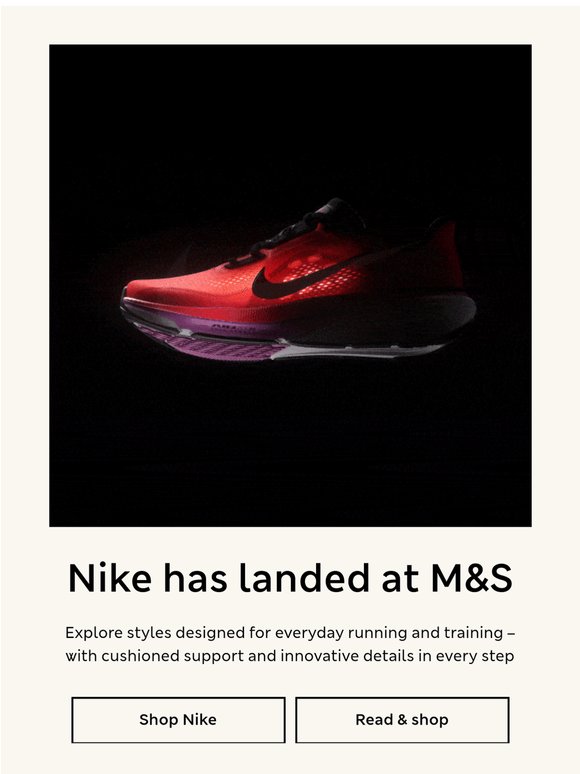 Drop everything! Nike just landed