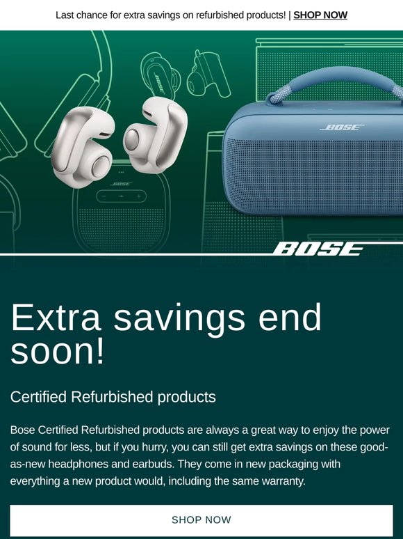 Get good-as-new products in new colours for less!