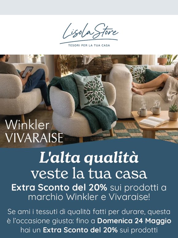 🏷️ L'alta qualità veste la tua casa con un extra sconto del -20%