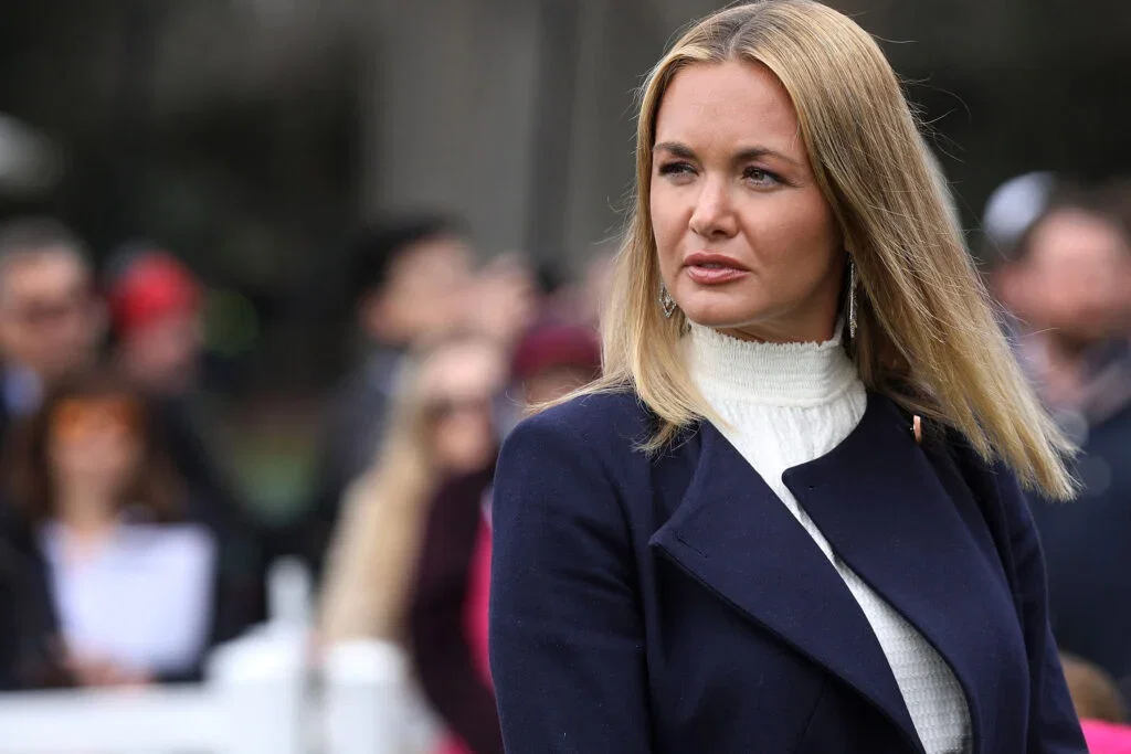 Vanessa Trump, wife of Donald Trump Jr., attends the 140th annual Easter Egg Roll on the South Lawn of the White House April 2, 2018 in Washington, DC.