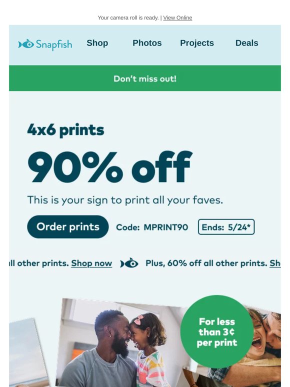 💥 4x6 prints are still 90% off!