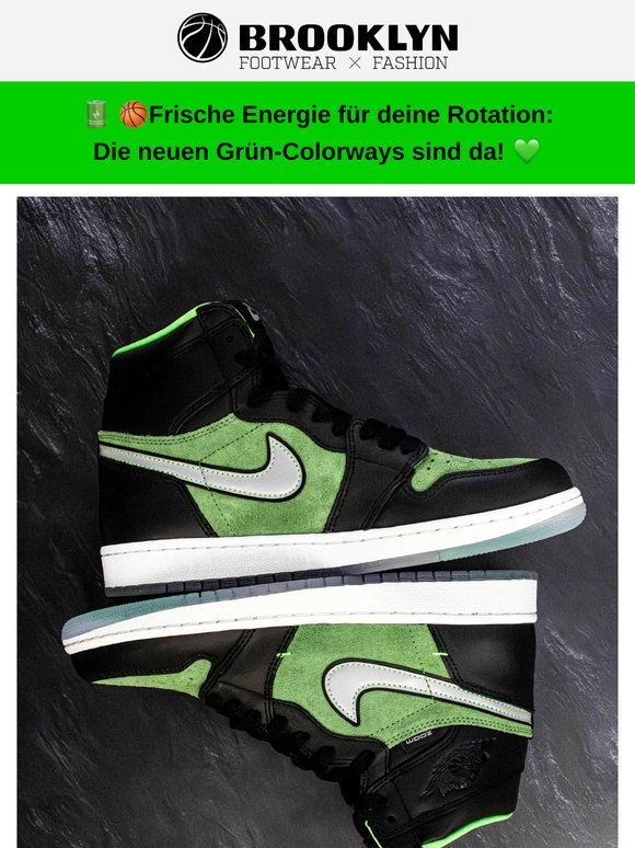 🔋 Dein Sneaker-Game braucht Farbe? 🏀Frische Energie für deine Rotation: Die neuen Grün-Colorways sind da! 💚