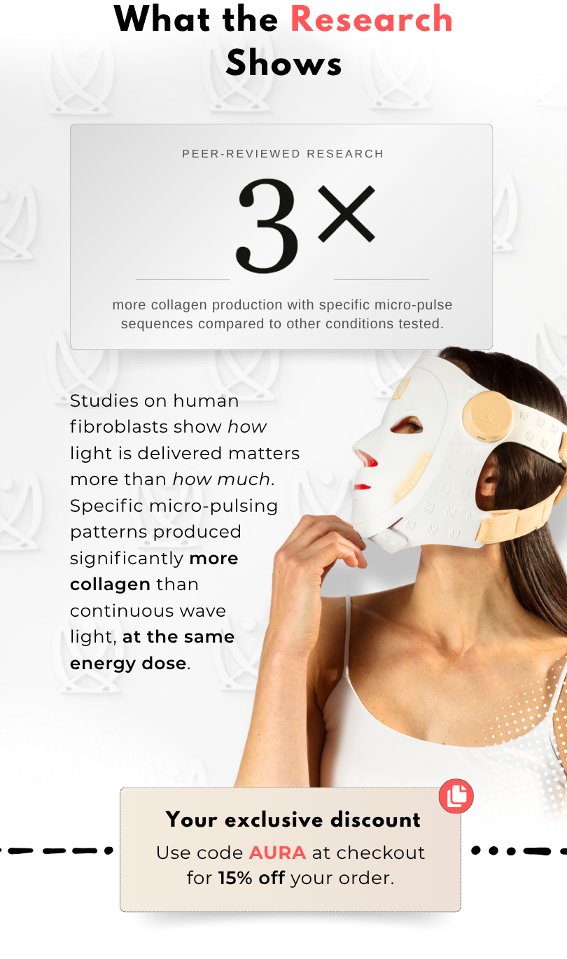 AURA speaks your cells language! Secure yours and save 15% with code AURA.