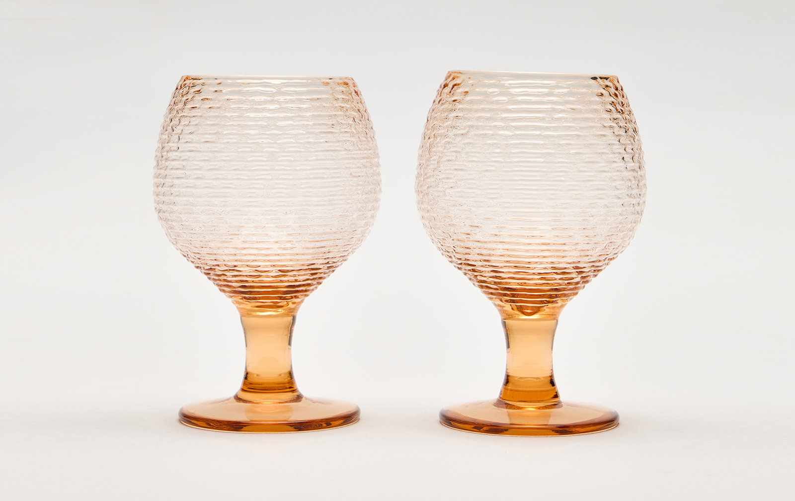 Cora Peach Gin Glasses Set of Two