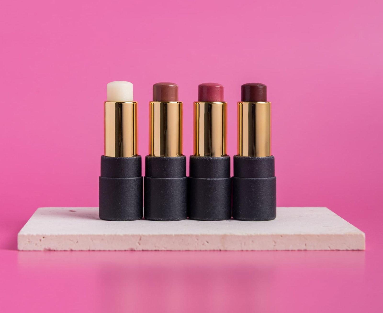 Our three lip balms