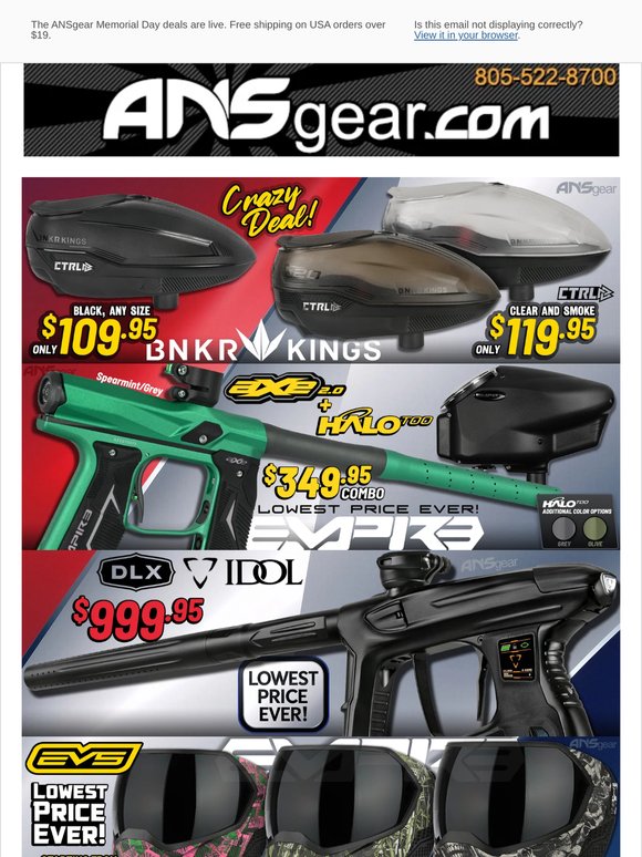 Save Big on Paintball Gear this Memorial Day!