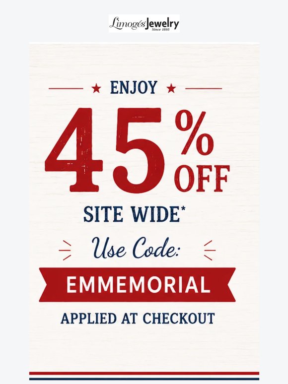 Enjoy Early Memorial Day Savings...