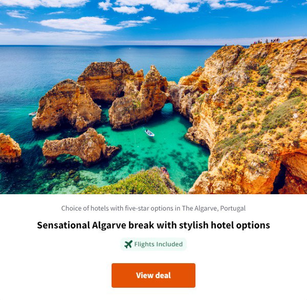 Sensational Algarve break with stylish hotel options