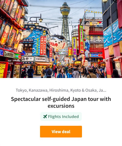 Spectacular self-guided Japan tour with excursions