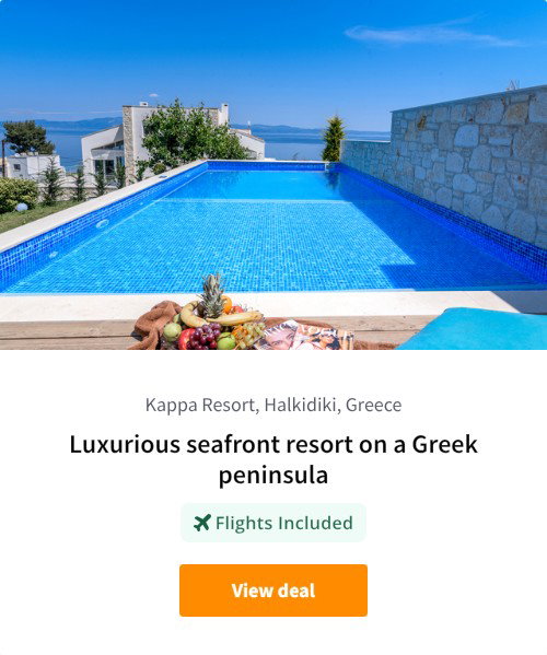 Luxurious seafront resort on a Greek peninsula