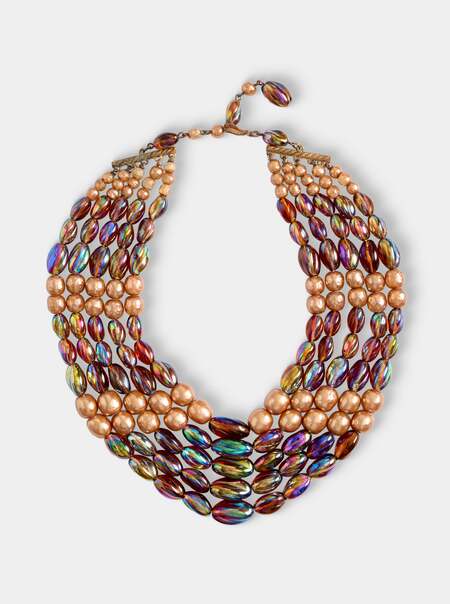 Women's Vintage 1950 Schiaparelli Five-Strand Beaded Necklace