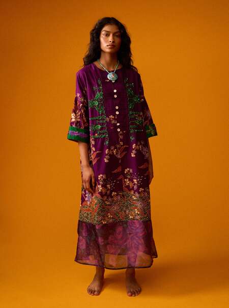 Women's Hand-Loomed Silk Dress | One Size