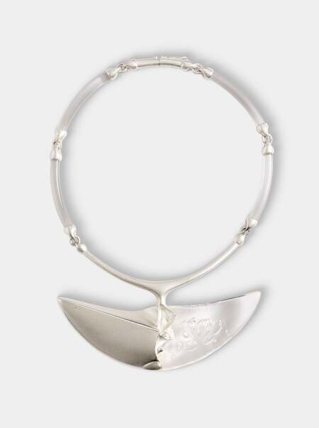 Women's Vintage 1960 Björn Weckström for Lapponia Finnish Silver and Resin Collar