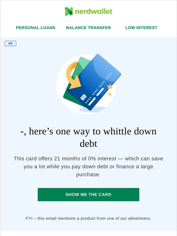 Take a long break from 💳 interest