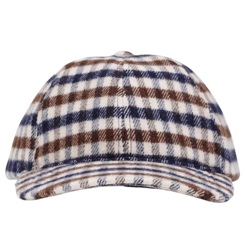 Aquascutum Wool Club Check Baseball Cap - House Check