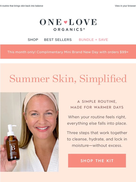 A simple routine, made for warmer days