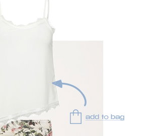 White Lace Trim Asymmetric Vest Top