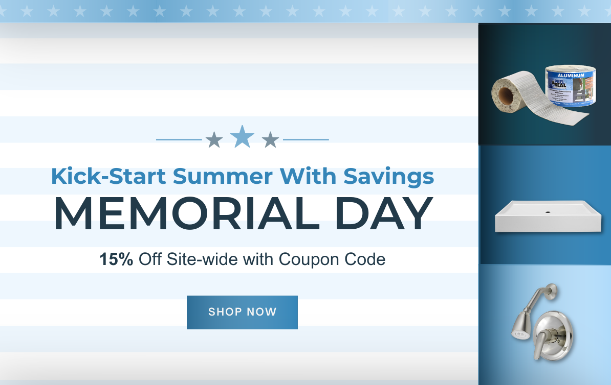 Kick-start summer with savings. Memorial day. 15% off site-wide with coupon code. Shop now. 