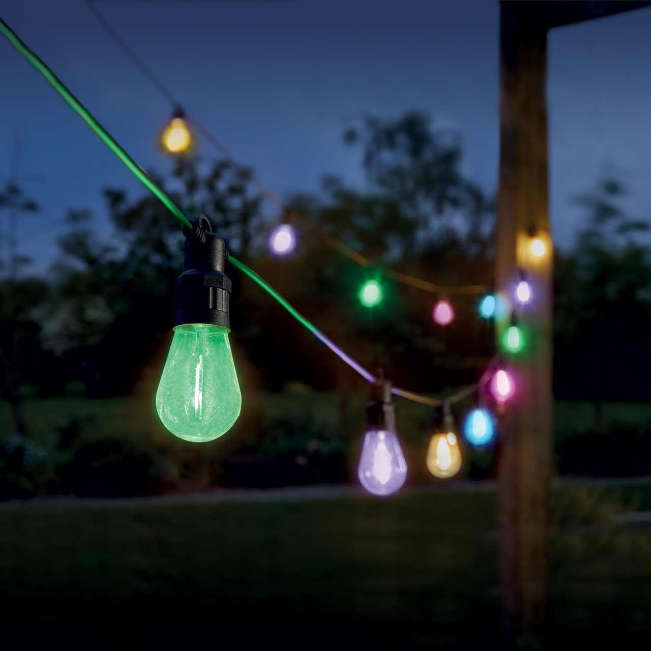 Eureka Lighting LED Vintage Festoon Light (Set of 20 Lights) Multi-Coloured
