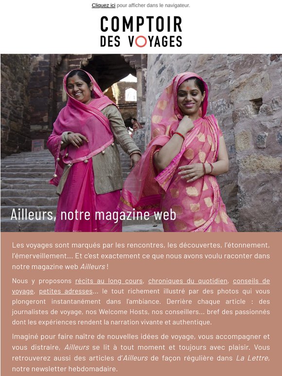 Nouveau : Ailleurs, notre magazine web de voyage